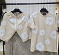 CONJUNTO CORTO DENIM TEARS BEIGE