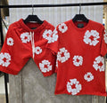 CONJUNTO CORTO DENIM TEARS ROJO